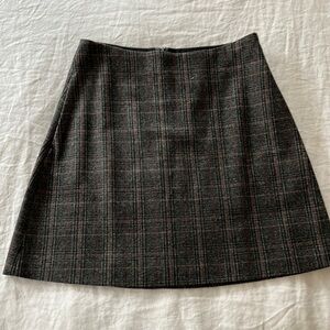 Aritzia Wool Plaid Skirt